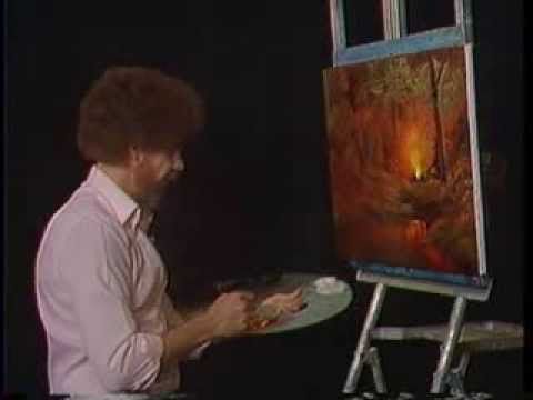 480x360 Bob Ross Painting Video - Bob Ross Campfire Painting