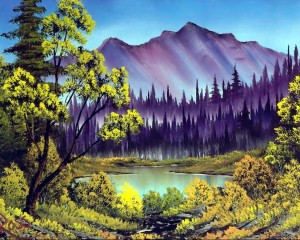 300x240 Better Bob Ross Painting Hidden Lake Or Campfire - Bob Ross Campfire Painting
