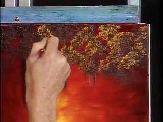 320x240 Bob Ross - Bob Ross Campfire Painting