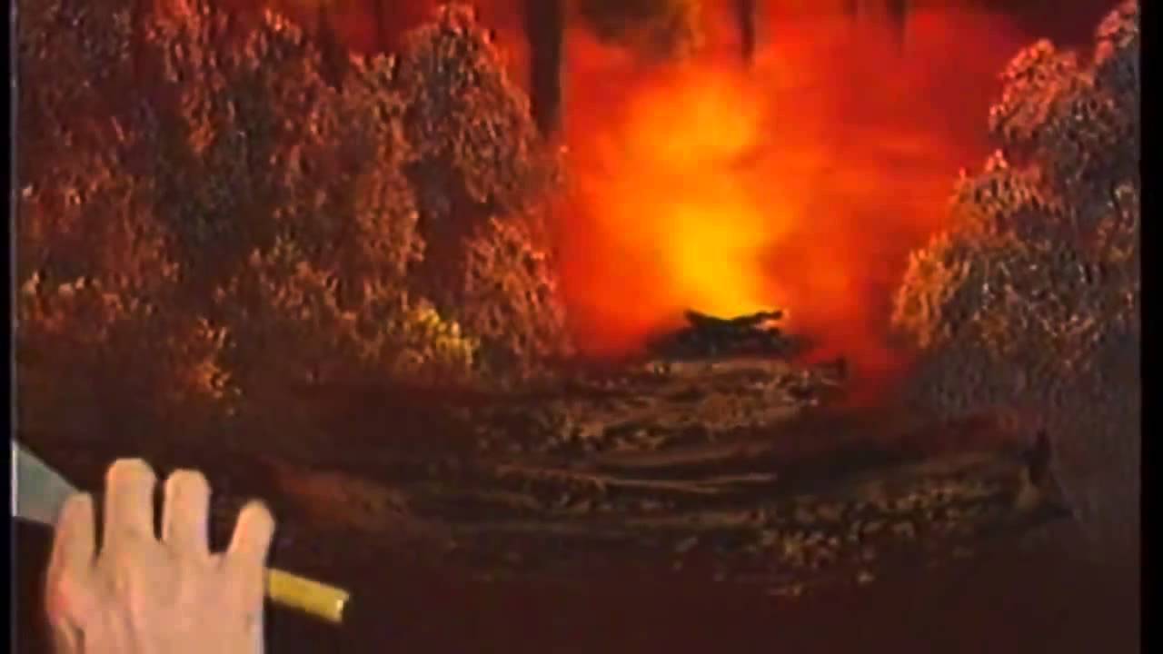 1280x720 Bob Ross - Bob Ross Campfire Painting