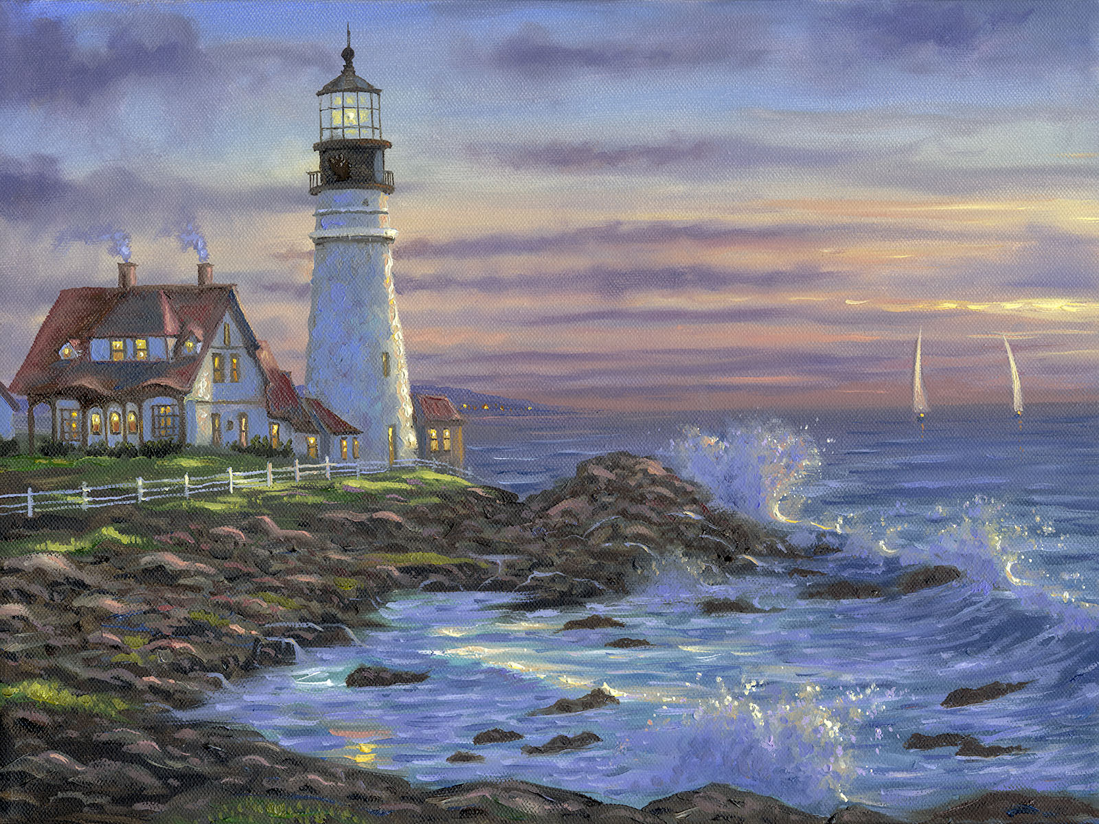 Bob Ross Lighthouse Painting at PaintingValley.com | Explore collection ...