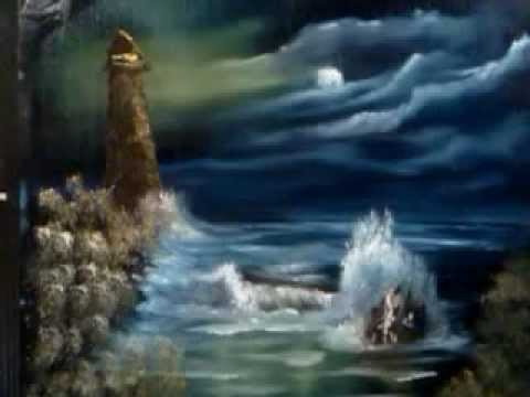 480x360 Painting A Lighthouse Beach Scene. T Willis - Bob Ross Lighthouse Painting