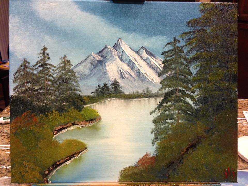 960x720 My 10 Year Old Daughter's First Painting Using Bob Ross's The Joy - Bob Ross Most Expensive Painting