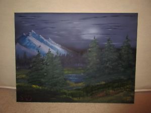 300x225 Mountain Scene - Bob Ross Original Painting Auction