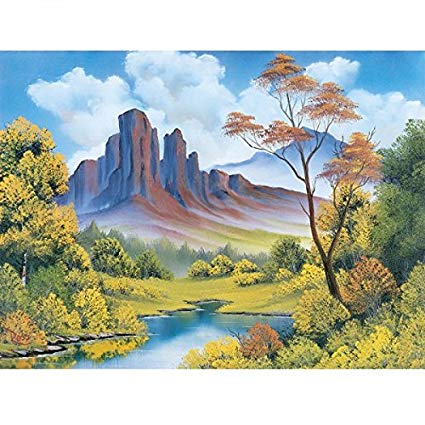 425x425 Wellspring Bob Ross The Joy Of Puzzles, Fall 500 Piece - Bob Ross Original Painting Cost