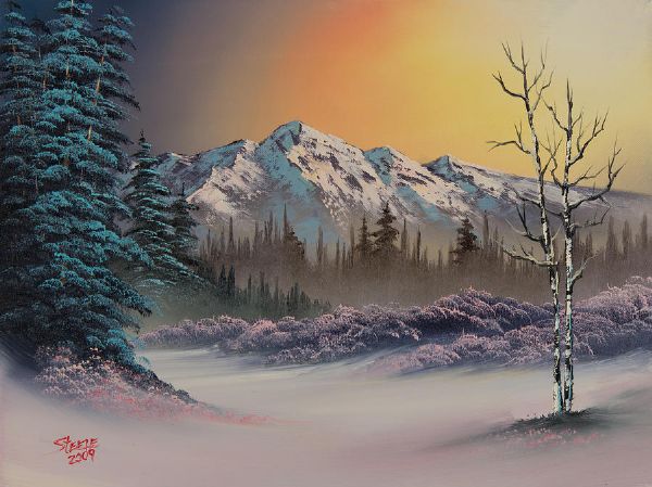 600x449 Winter Oil Paintings For Sale - Bob Ross Original Painting Price