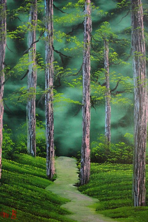 480x720 Silent Forest - Bob Ross Original Painting Prints