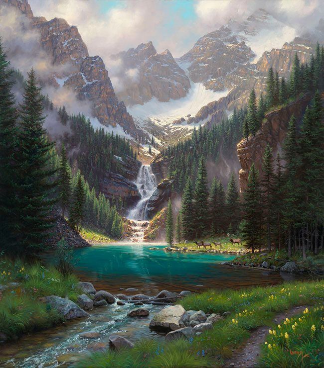 650x740 The 11 Best Art Mark Keathley Images On Painting Art - Bob Ross Original Painting To Buy