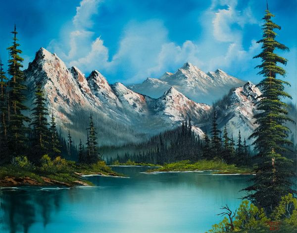 600x470 Natures Grandeur Painting - Bob Ross Original Painting To Buy