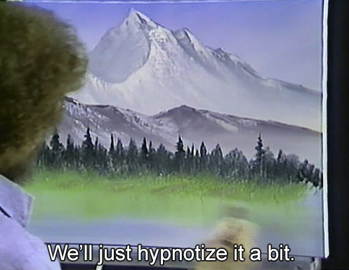 497x384 Bob Ross Painting Gif - Bob Ross Painting