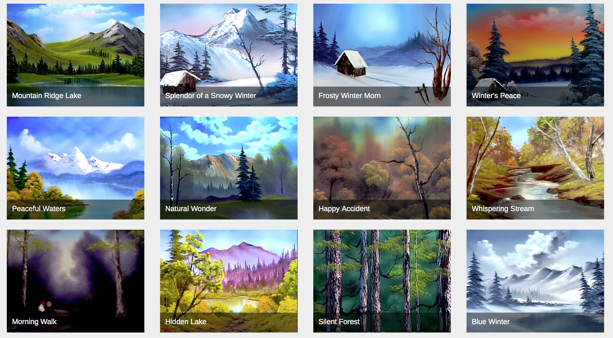 2340x1292 Browse Through This Happy Little Database Of Bob Ross Paintings - Bob Ross Painting