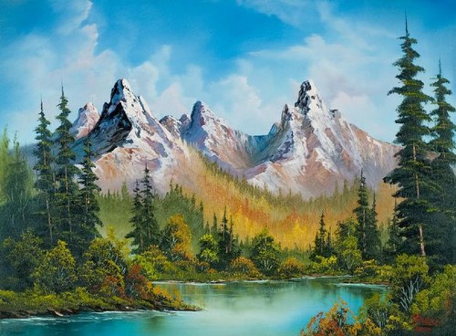 500x368 Have Fun! Bilder Nice Painting Von Bob Ross Hintergrund - Bob Ross Painting