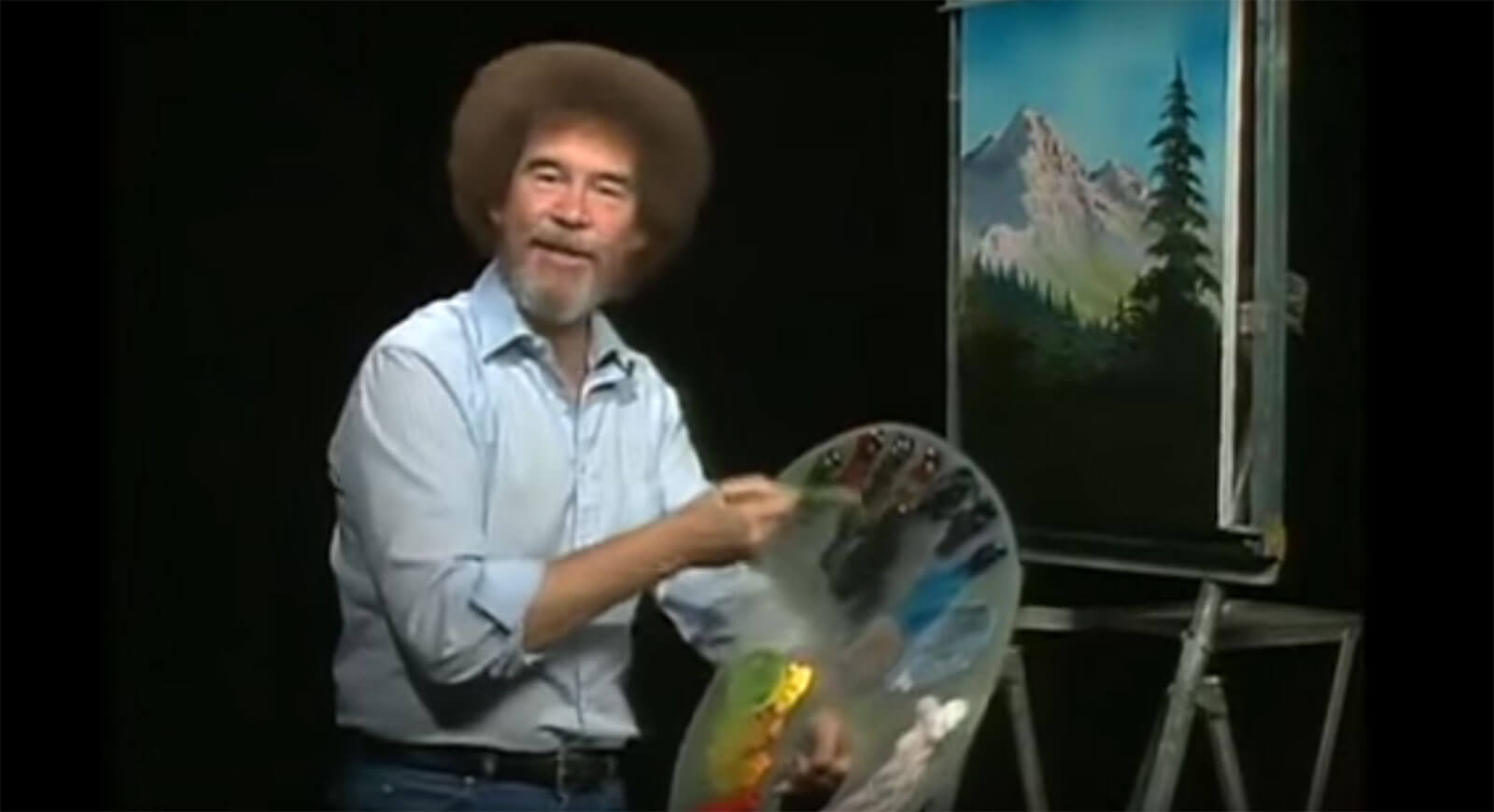 1600x870 Bob Ross' Color Palette In Css Thomas Park - Bob Ross Painting