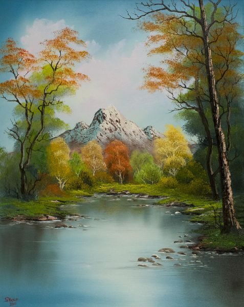 477x600 Bob Ross Paintings For Sale Autumn Images 85979 Painting By Bob - Bob Ross Painting