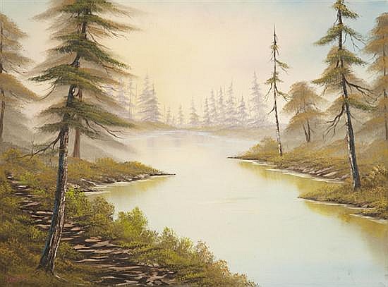 550x407 Bob Ross Paintings Amp Artwork For Sale Bob Ross Art Value Price Guide - Bob Ross Painting Auction