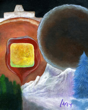 300x374 Dan Lacey, The Painter Of Pancakes The Spirit Of Bob Ross, - Bob Ross Painting Auction
