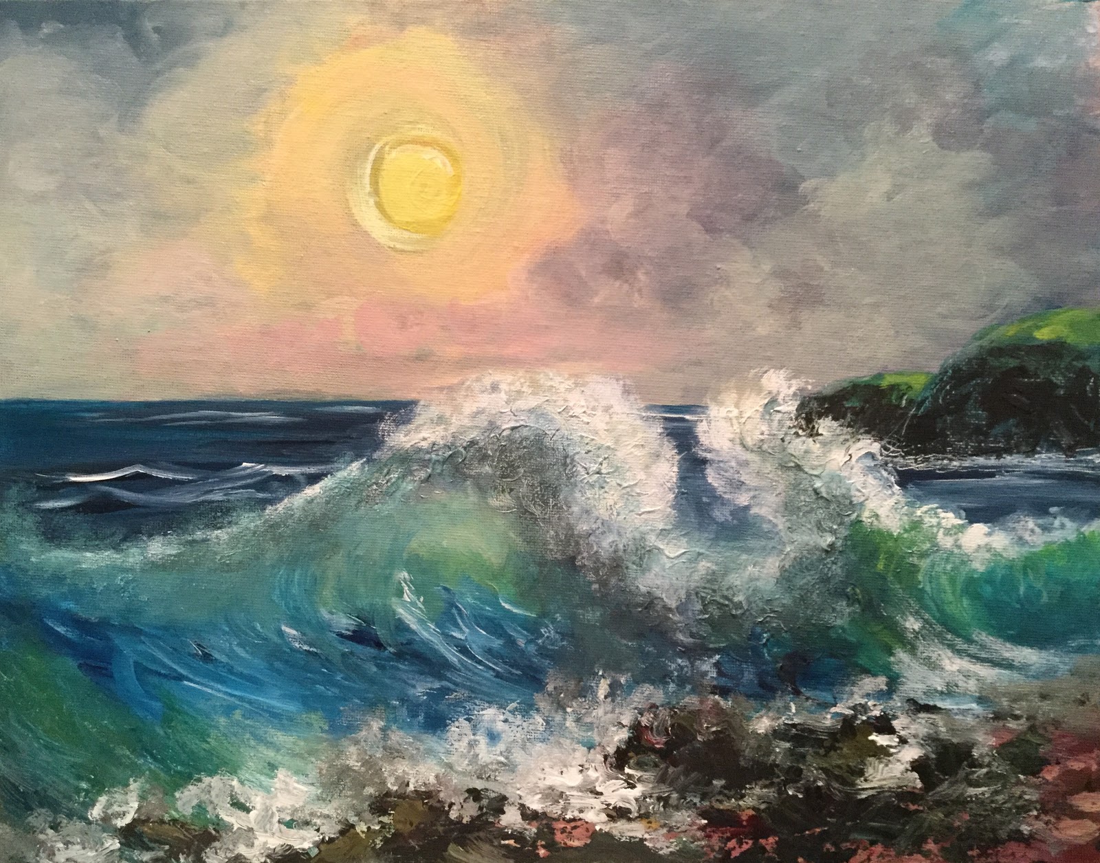 1600x1255 Sea Dean - Bob Ross Painting Auction