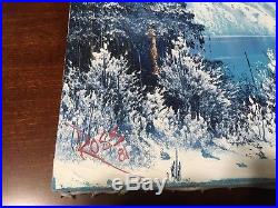250x187 Original Art On Canvas Bob Ross Original Painting Oil On Canvas - Bob Ross Painting Authentic