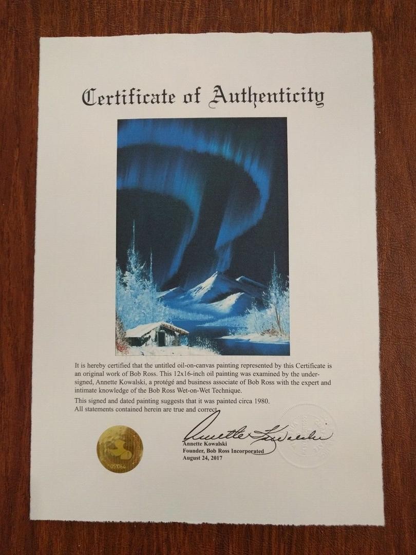810x1080 Original Bob Ross Painting With Cerificate Of Authenticity - Bob Ross Painting Authentic
