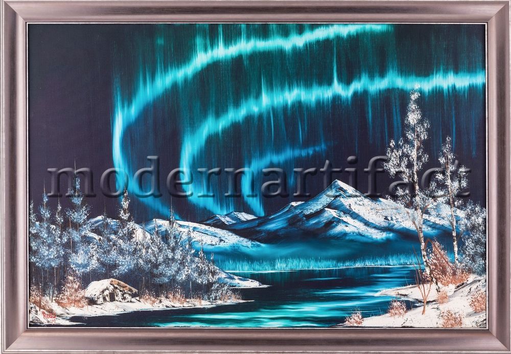 1000x692 Bob Ross Original Painting Ebay - Bob Ross Painting Authentic