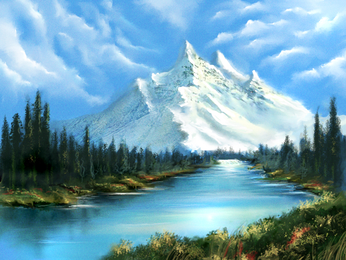 683x512 Bob Ross Tribute By Cocco91 - Bob Ross Painting Collection