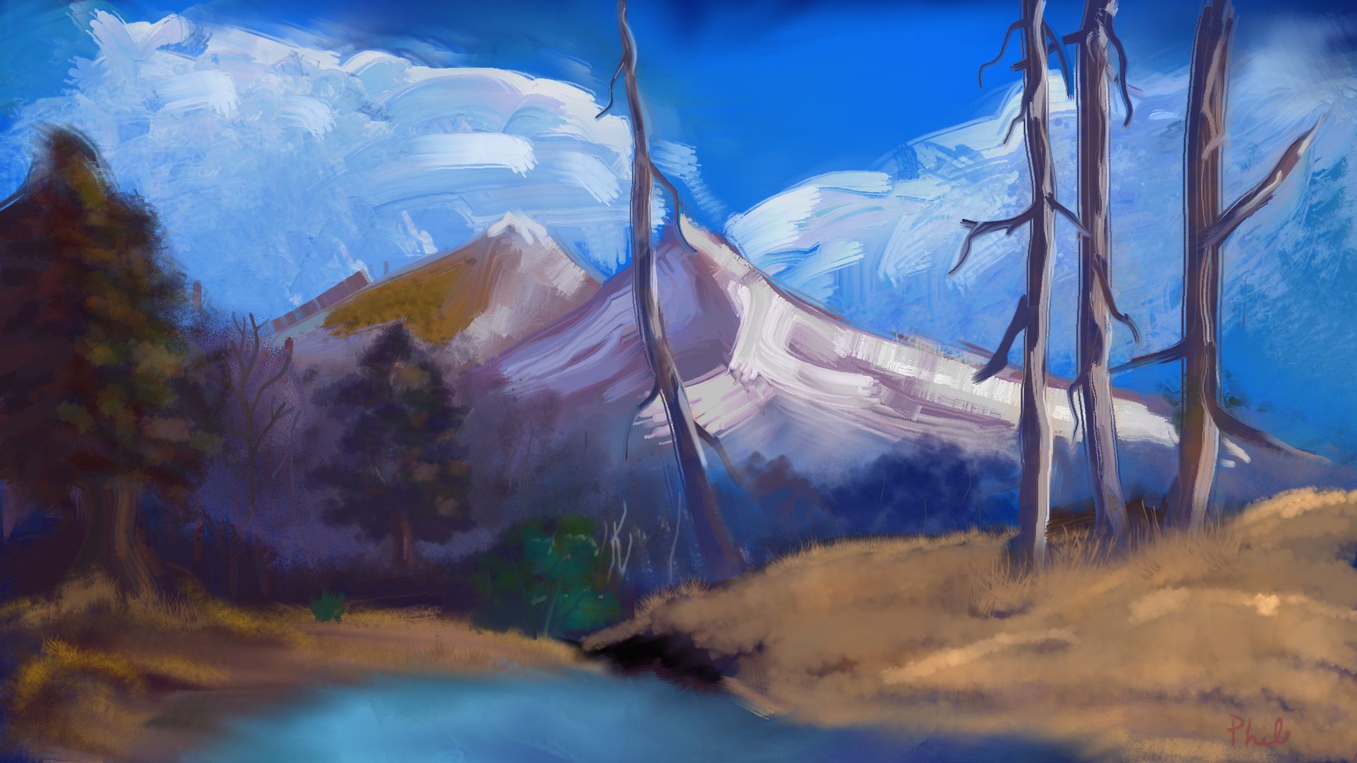1920x1080 Painting With Bob Ross Finished - Bob Ross Painting Collection