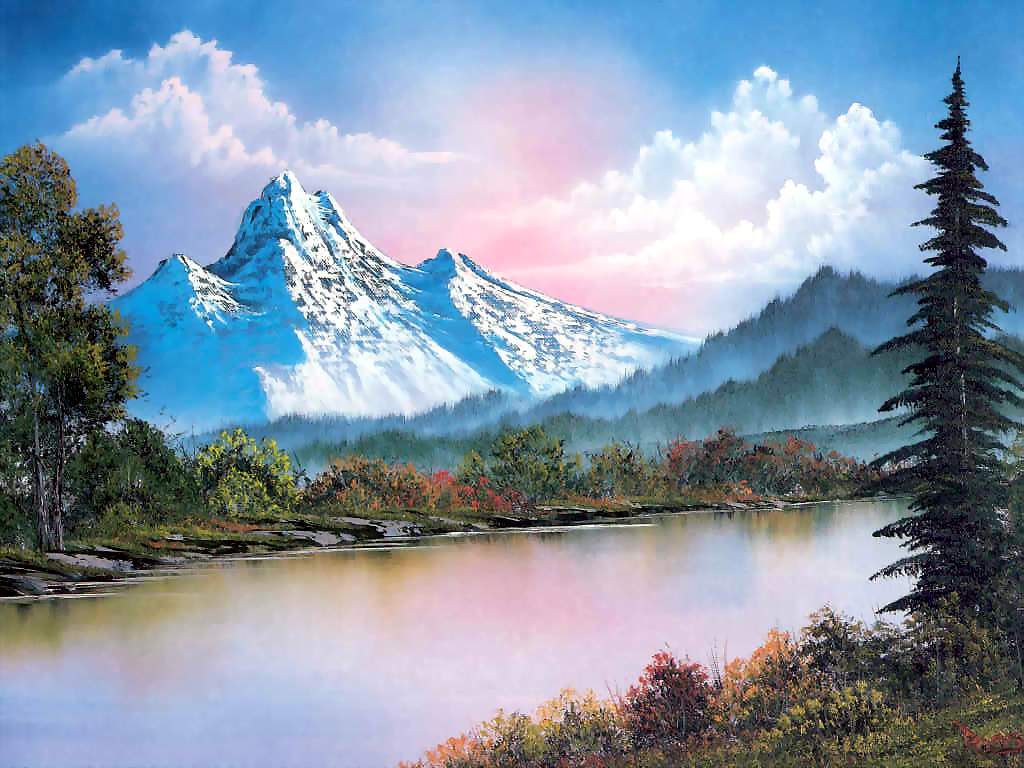 1024x768 Bob Ross Paintings - Bob Ross Painting Images
