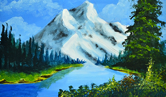 571x333 Byob Painting Mountain Landscape - Bob Ross Painting Pictures