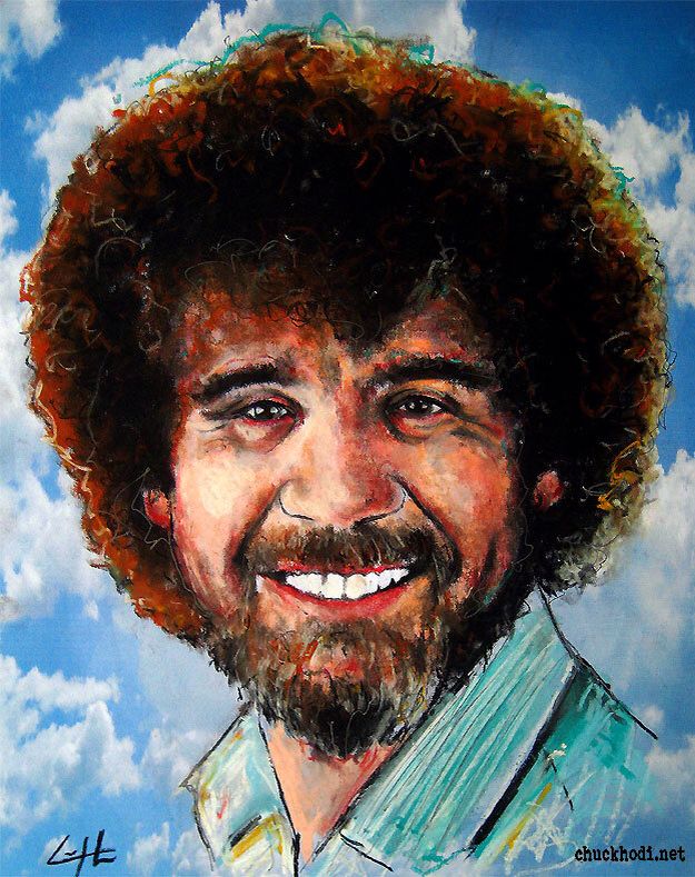 625x789 Bob Ross My Favorite Artists On Pbs ( Channel 13 In New York City - Bob Ross Painting Portrait