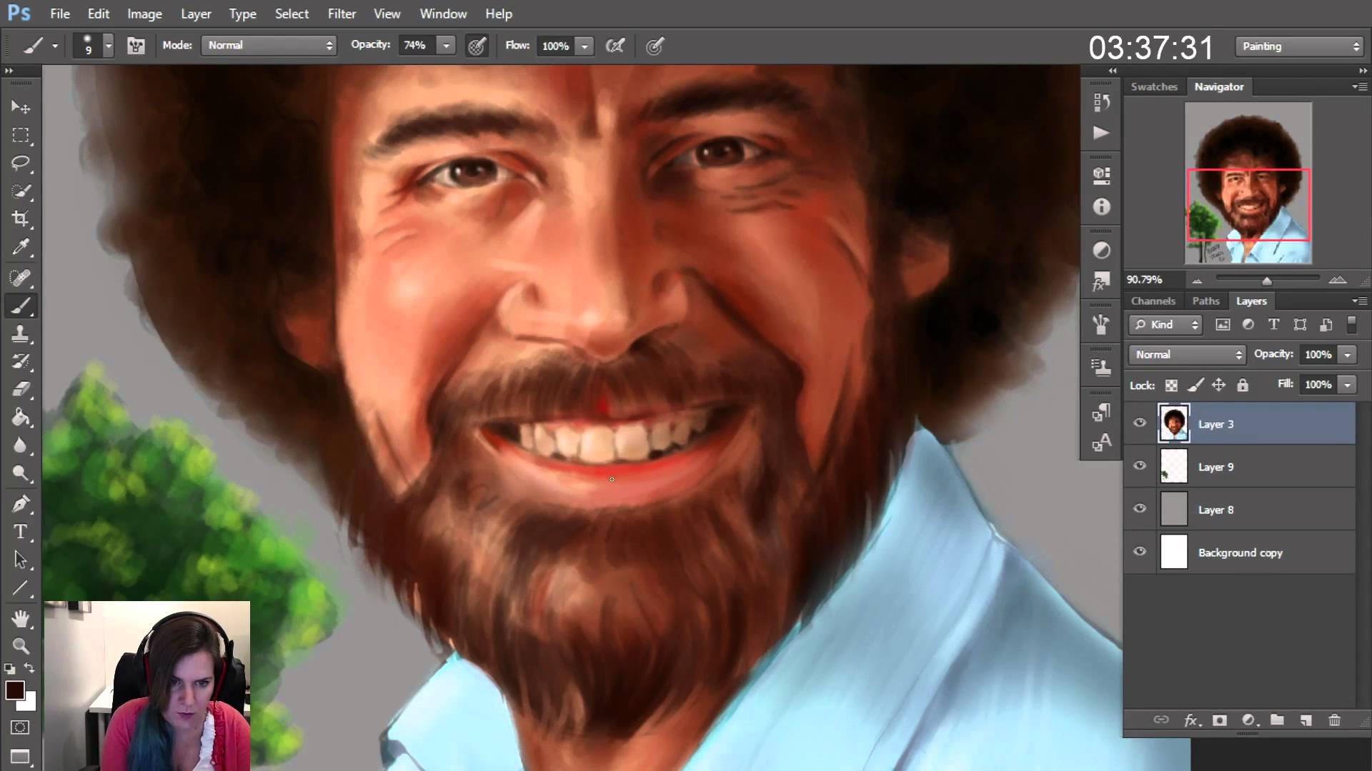 1920x1080 Bob Ross Portrait Painting - Bob Ross Painting Portrait