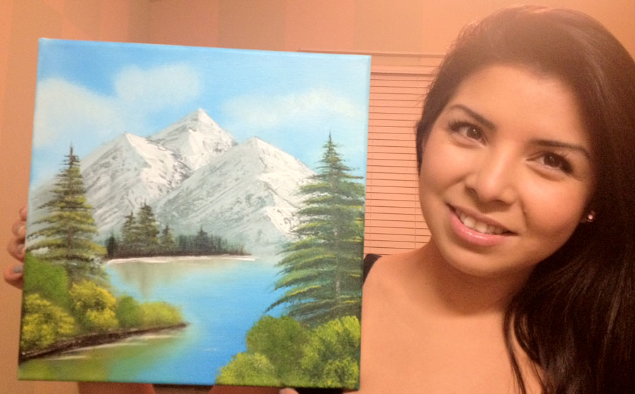 900x558 I Got A Bob Ross Painting Kit For My Bday. This Is My First - Bob Ross Painting Portrait