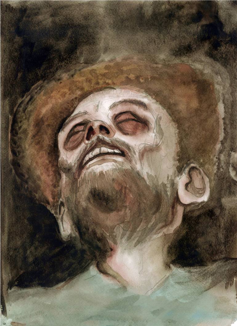 770x1058 Saatchi Art Bob Ross Rotting (Watercolor Study I) Painting By - Bob Ross Painting Portrait