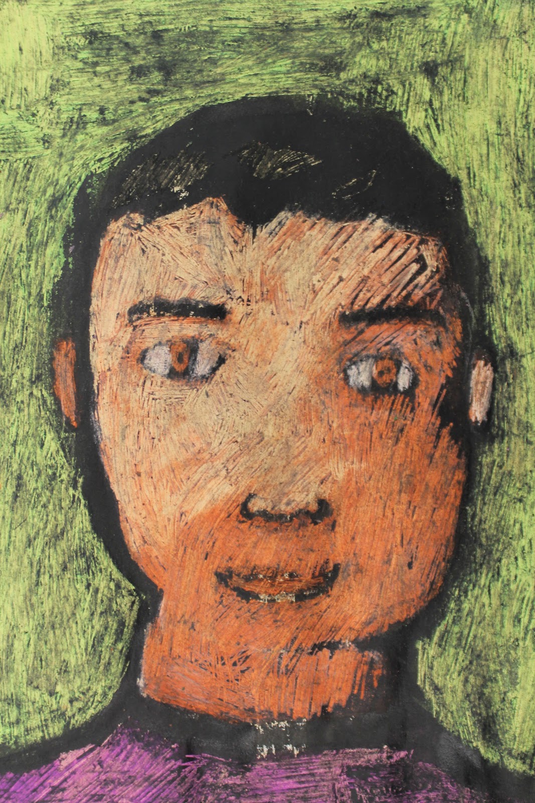 1067x1600 The Elemental Art Room 6th Grade Self Portraits (Or Bob Ross Is - Bob Ross Painting Portrait