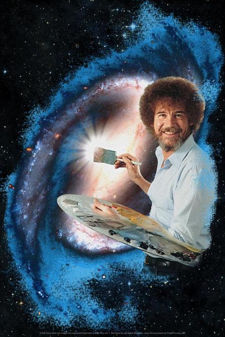440x659 Bob Ross Galaxy Painting Art Print Poster 24x36 Inch - Bob Ross Painting Poster