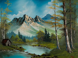 300x222 Bob Ross Style Art Fine Art America - Bob Ross Painting Poster