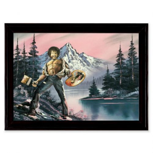 500x500 For The Home Bob Ross Parody Painting Epically Happy - Bob Ross Painting Poster