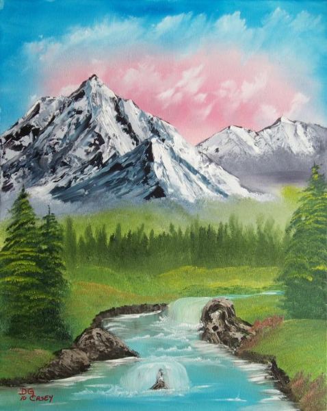 478x600 Bob Ross Mountain Stream Posters Amp Bob Ross Mountain Stream - Bob Ross Painting Poster