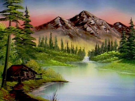 450x337 Mountain Retreat - Bob Ross Painting Price