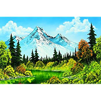 350x350 Akdgnd Art Oil Painting Art Print On Canvas Water Bob - Bob Ross Painting Price