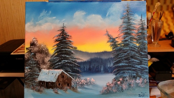 600x338 Kevin Hill , Bob Ross - Bob Ross Painting Price Original