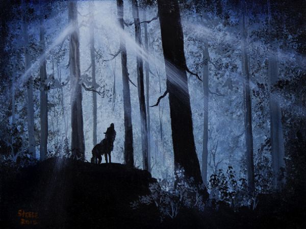 600x449 Moonlight Serenade Painting - Bob Ross Painting Price Original