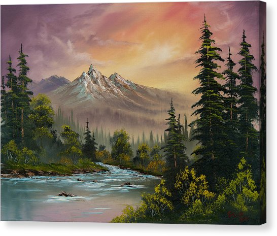 546x465 Bob Ross Canvas Prints Fine Art America - Bob Ross Painting Prints