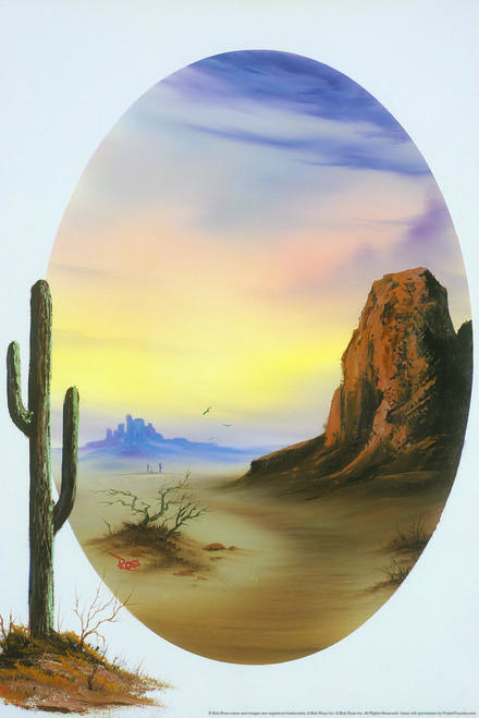 440x659 Bob Ross Desert Glow Art Print Painting Poster 24x36 Inch - Bob Ross Painting Prints