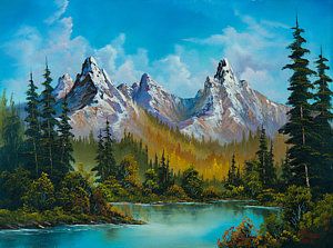 300x223 Autumn's Magnificence Art Print By C Steele Paintings - Bob Ross Painting Prints