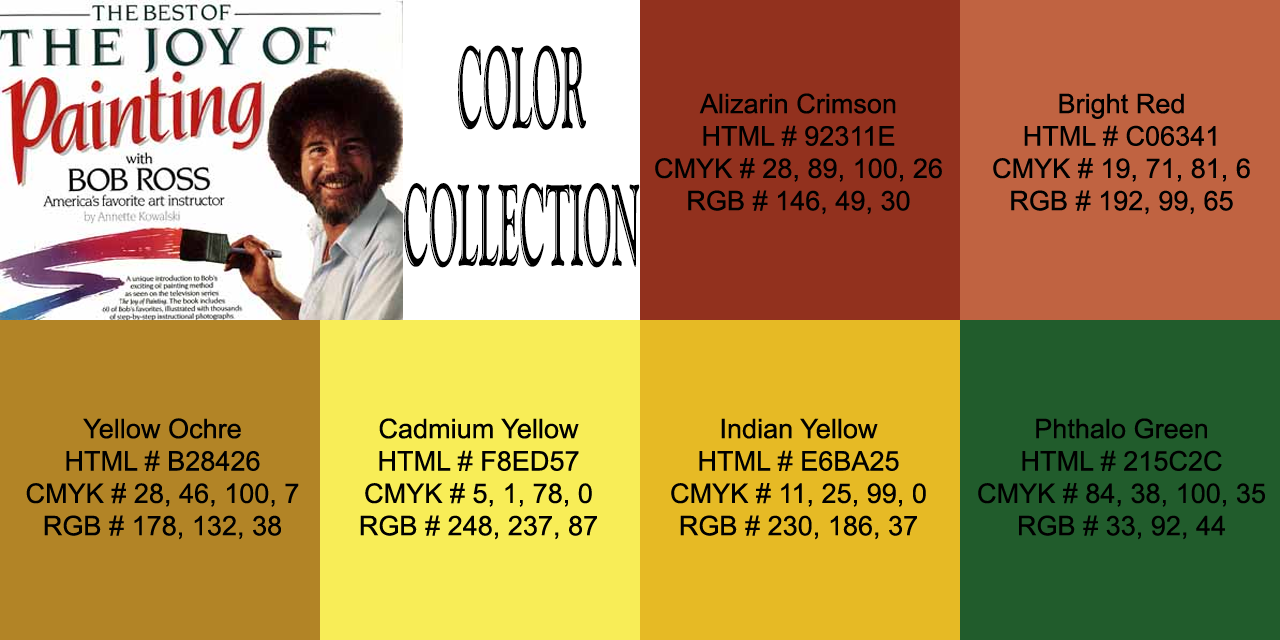 1280x640 Wolf Nanaki, All Of The Color Values Of Bob Ross's Landscape - Bob Ross Painting Value