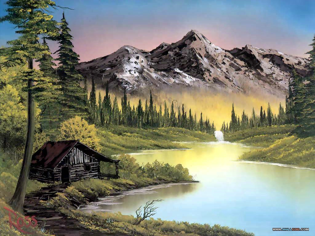 1024x768 Bob Ross Paintings - Bob Ross Painting Worth