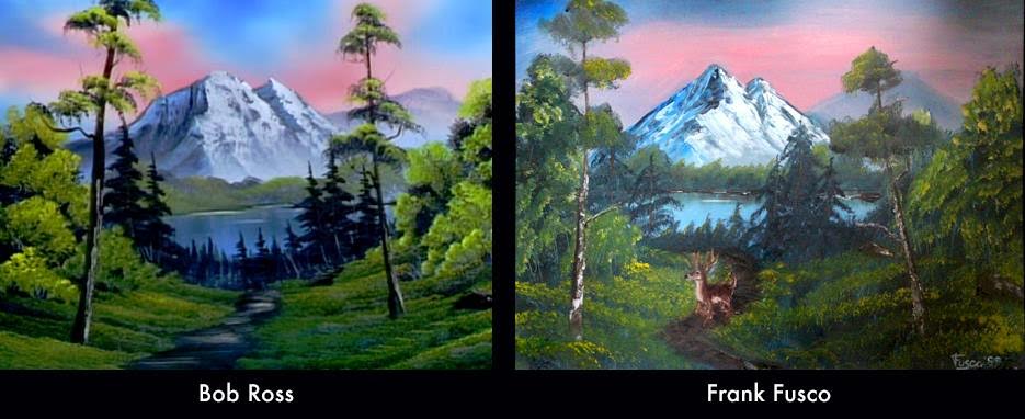 935x382 Fan Made Paintings In The Style Of Bob Ross - Bob Ross Signed Painting