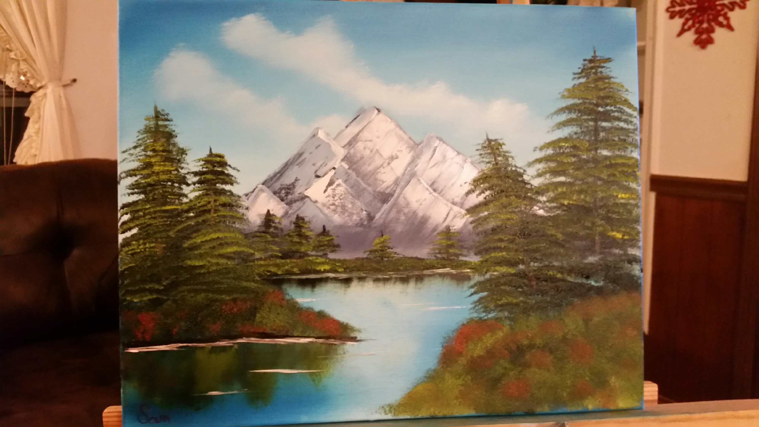 2560x1440 First Try - Bob Ross Style Of Painting
