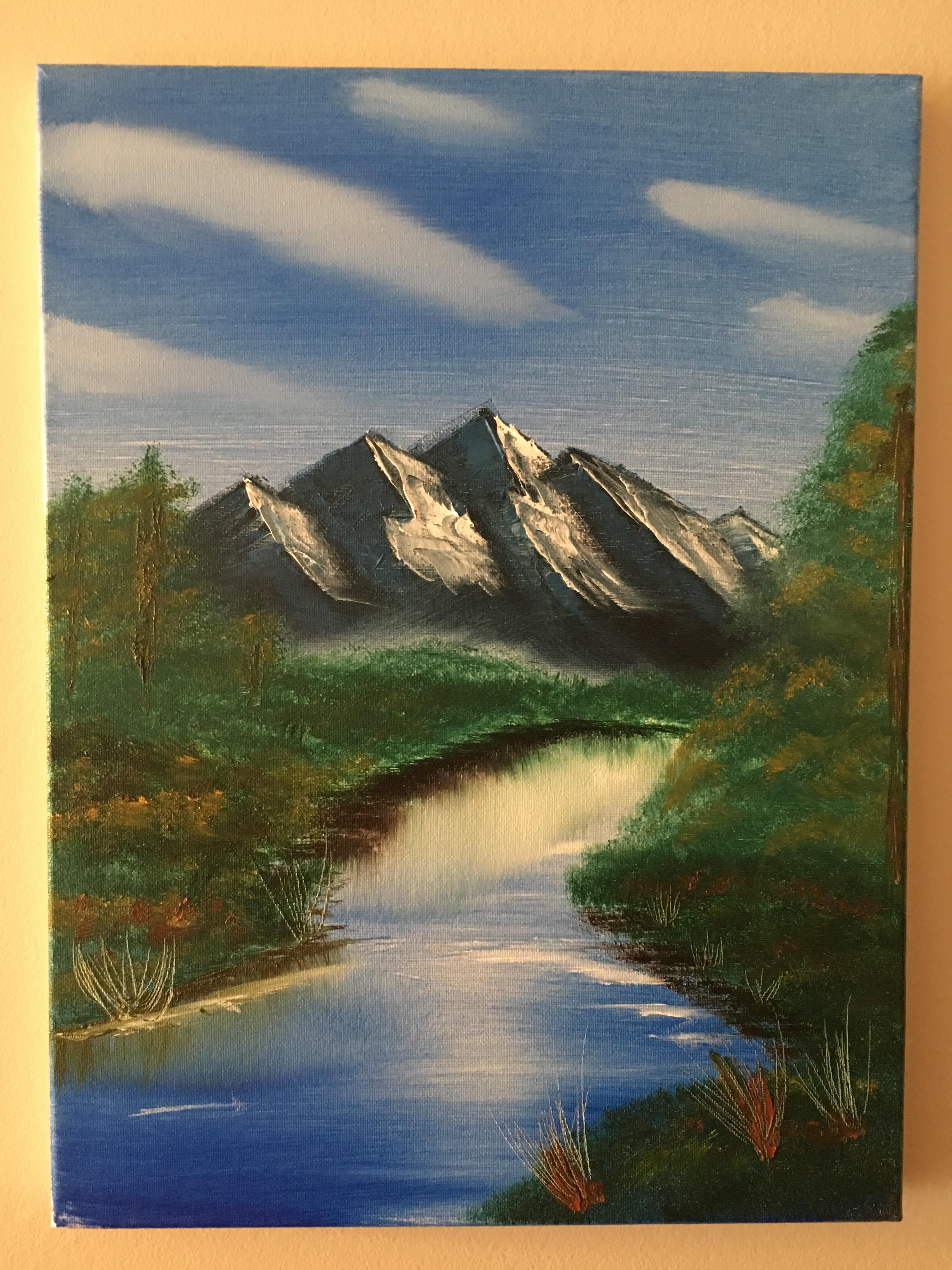 3024x4032 My First Attempt - Bob Ross Style Of Painting