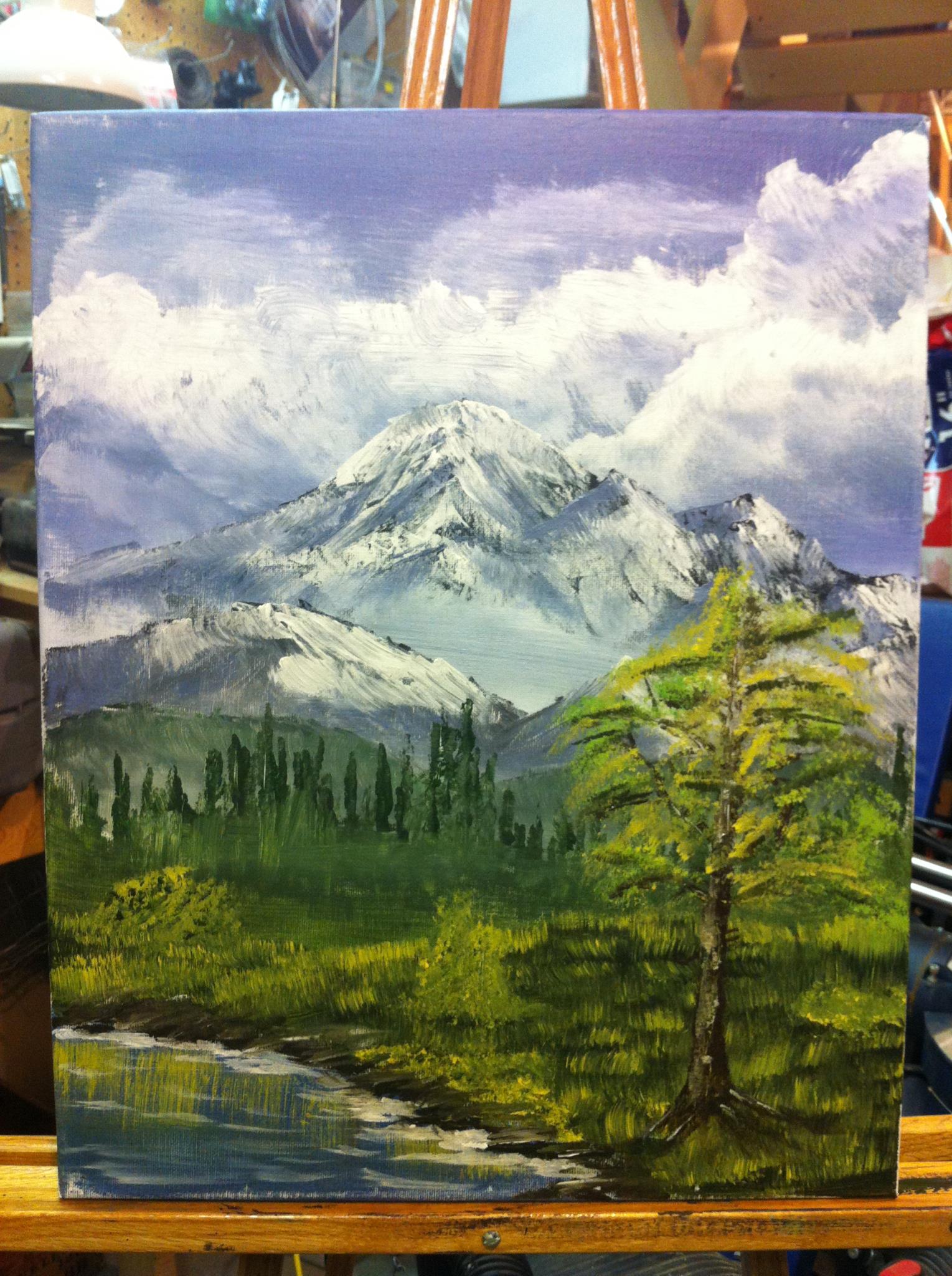 1529x2048 Tonight I Took My Third Try - Bob Ross Style Of Painting